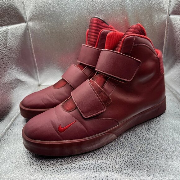 Size 11.5 Nike Flystepper 2K3 Team Red Leather Basketball Sneakers 644576-667 - Picture 4 of 10